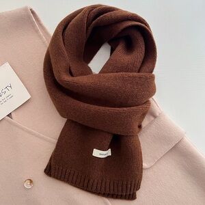 Brown Knit Scarf